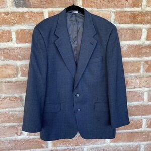 Vintage Burberrys' Blazer Mens 42 Gray 100% Wool Custom Sport Coat Jacket USA